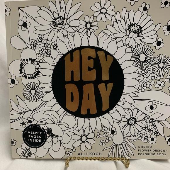 Art | Hey Day Retro Flower Design Coloring Book | Poshmark